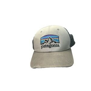 Patagonia Trucker Hat Gray Mesh Back Logo Cap Adjustable One Size Outdoors